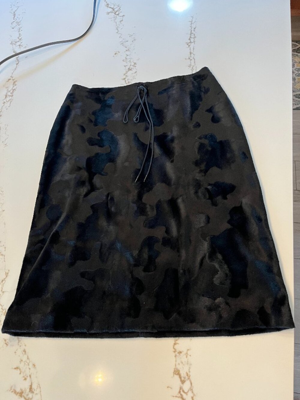 Vintage Betsey Johnson Faux Fur Skirt, Size Medium